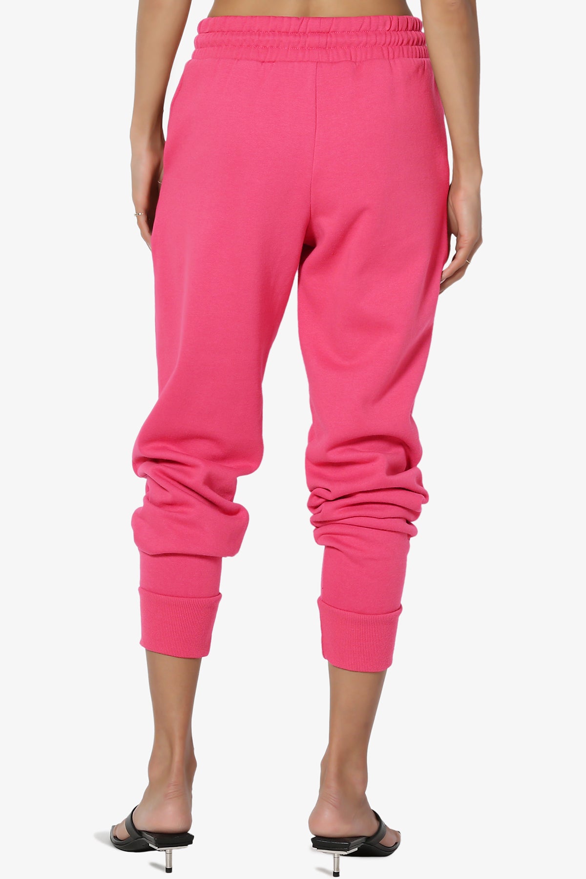 New Sofra Ladies Comfortable Low Rise Sweatpants Hot Pink Small Medium  Large