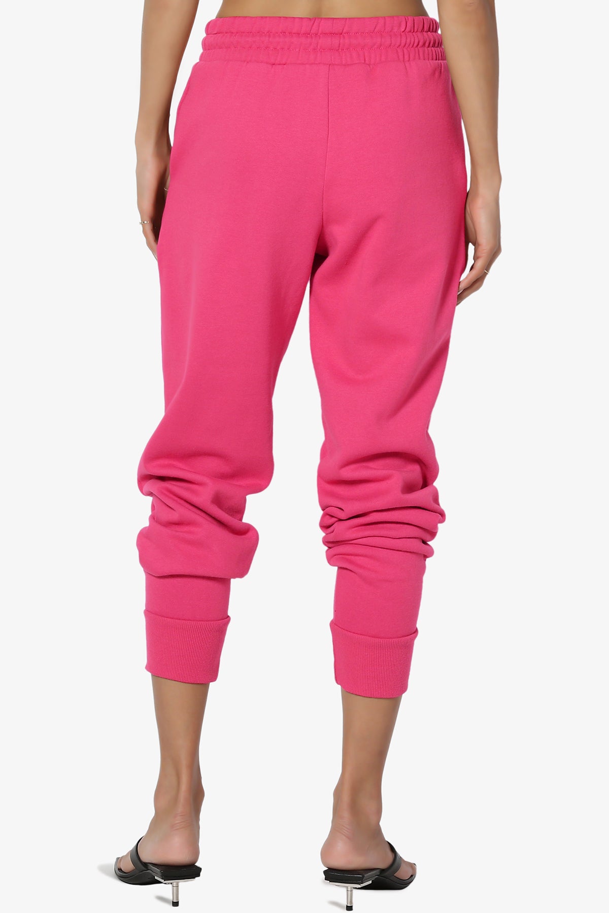 JWZUY Womens Gradient Ruining Workout Sweatpant Ankle Length Drawstrijg  Elastic Waist Pant Comfy Loose Fit Fall Pants Hot Pink XL 