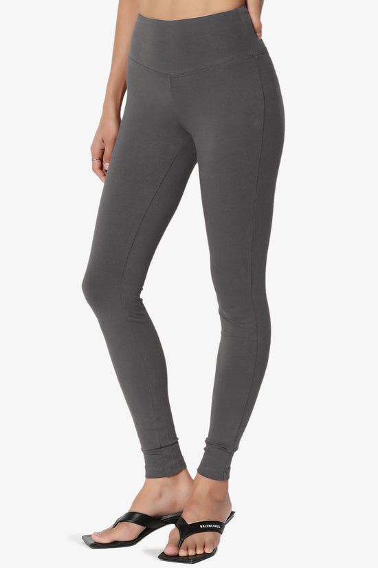 Ansley Cotton Wide Waistband Ankle Leggings