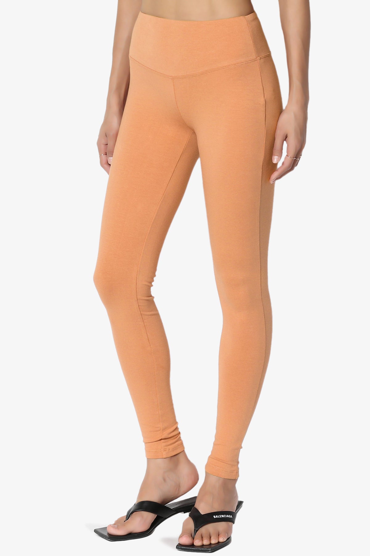 Ansley Cotton Wide Waistband Ankle Leggings