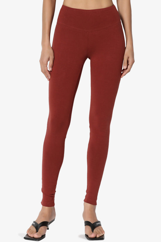 Ansley Cotton Wide Waistband Ankle Leggings