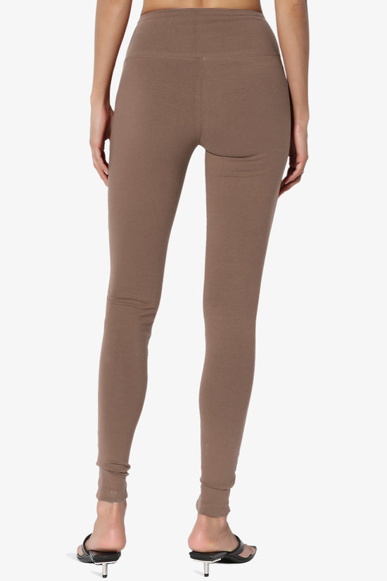 Ansley Cotton Wide Waistband Ankle Leggings PLUS