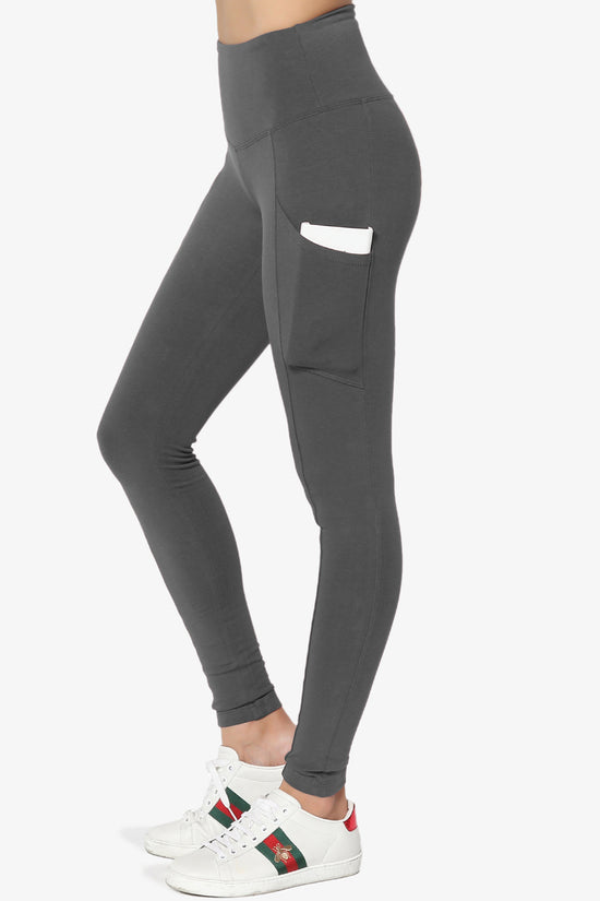 Ansley Luxe Cotton Leggings with Pockets ASH GREY_1