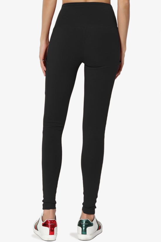 Ansley Luxe Cotton Leggings with Pockets BLACK_2