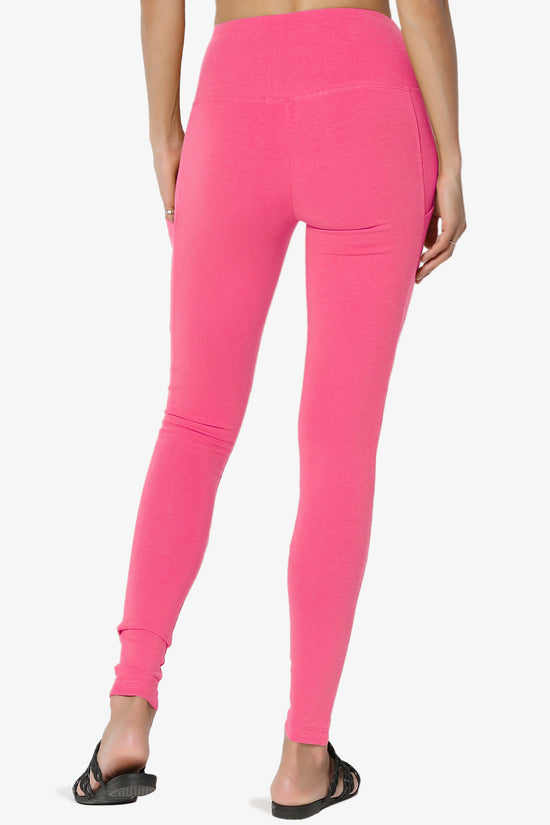 Ansley Luxe Cotton Leggings with Pockets FUCHSIA_2