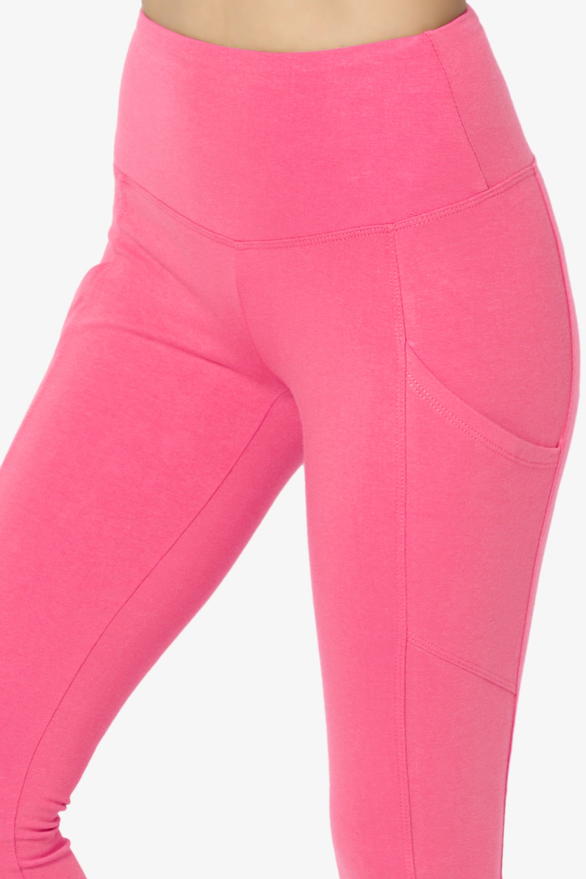 Ansley Luxe Cotton Leggings with Pockets FUCHSIA_5