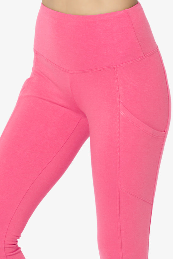 Ansley Luxe Cotton Leggings with Pockets FUCHSIA_5