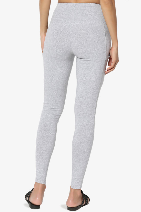 Ansley Luxe Cotton Leggings with Pockets HEATHER GREY_2