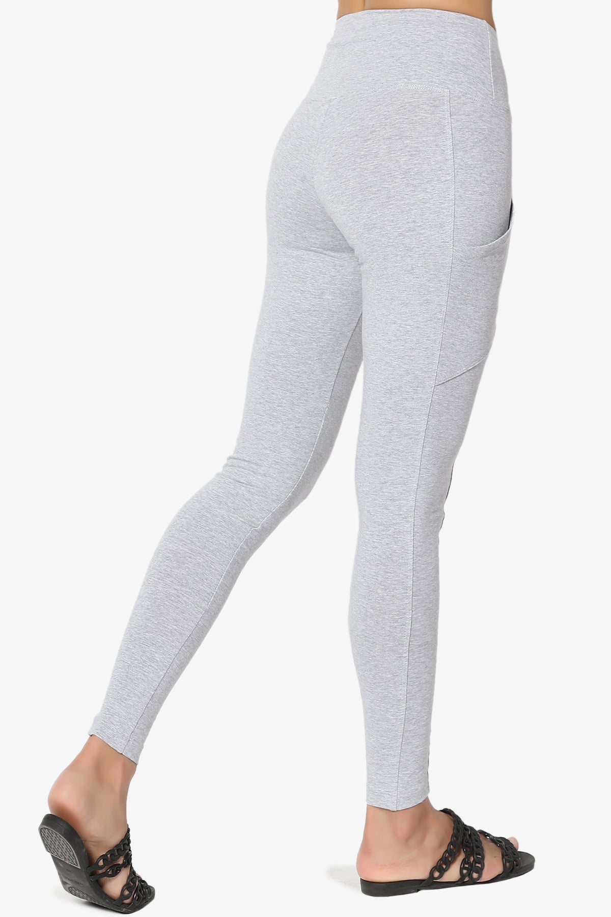 Ansley Luxe Cotton Leggings with Pockets HEATHER GREY_4