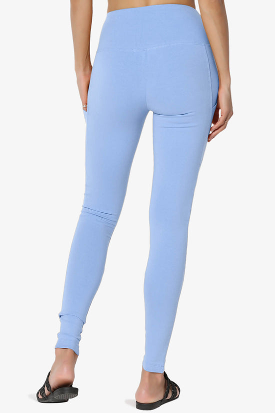 Ansley Luxe Cotton Leggings with Pockets LIGHT BLUE_2