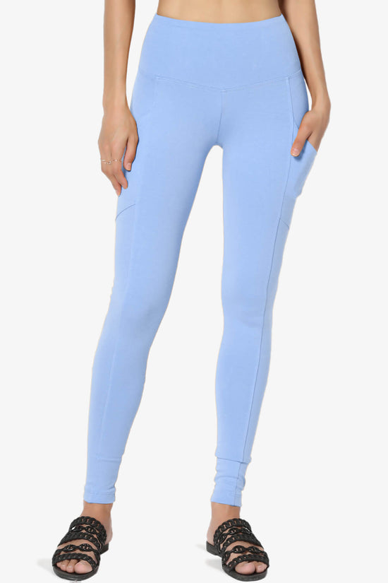 Ansley Luxe Cotton Leggings with Pockets LIGHT BLUE_3