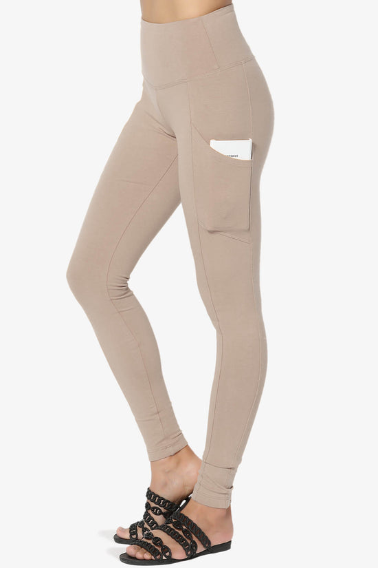 Ansley Luxe Cotton Leggings with Pockets LIGHT MOCHA_1