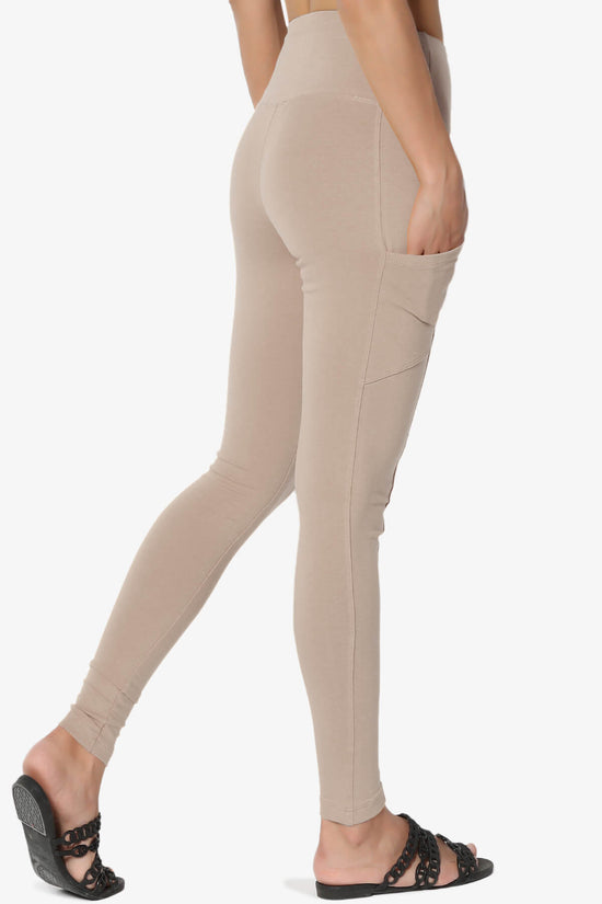 Ansley Luxe Cotton Leggings with Pockets LIGHT MOCHA_4