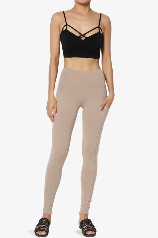Ansley Luxe Cotton Leggings with Pockets LIGHT MOCHA_6