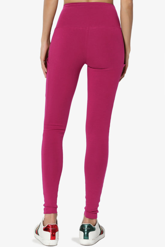 Ansley Luxe Cotton Leggings with Pockets MAGENTA_2