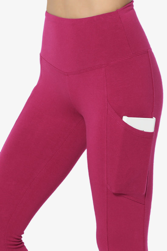 Ansley Luxe Cotton Leggings with Pockets MAGENTA_5
