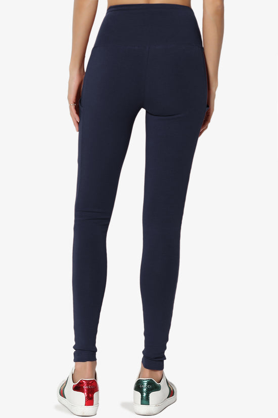 Ansley Luxe Cotton Leggings with Pockets NAVY_2