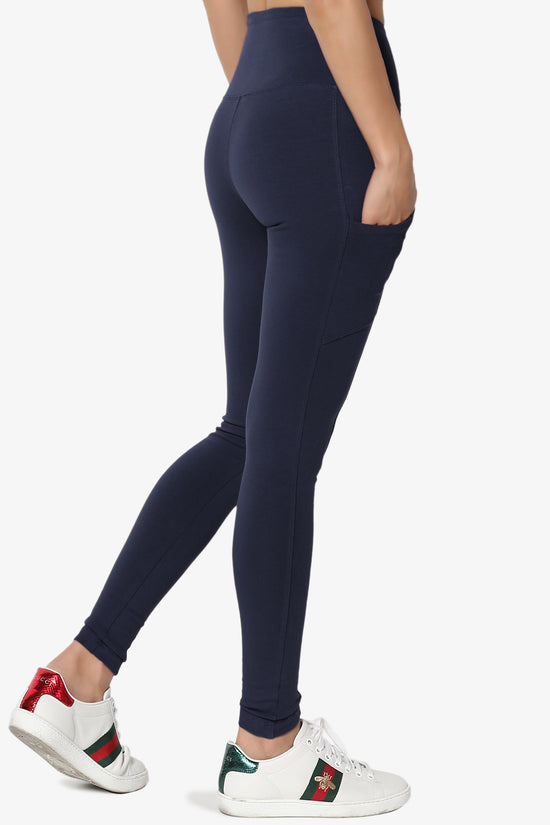 Ansley Luxe Cotton Leggings with Pockets NAVY_4