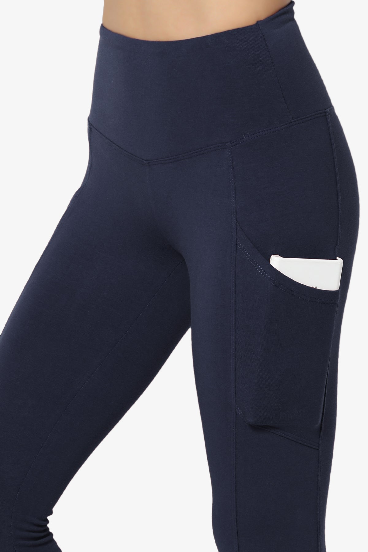 Ansley Luxe Cotton Leggings with Pockets NAVY_5