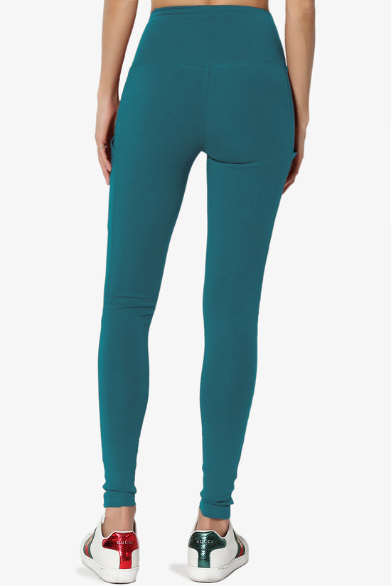 Ansley Luxe Cotton Leggings with Pockets TEAL_2