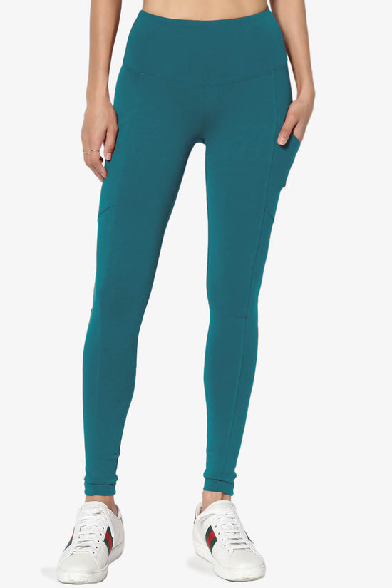 Ansley Luxe Cotton Leggings with Pockets TEAL_3