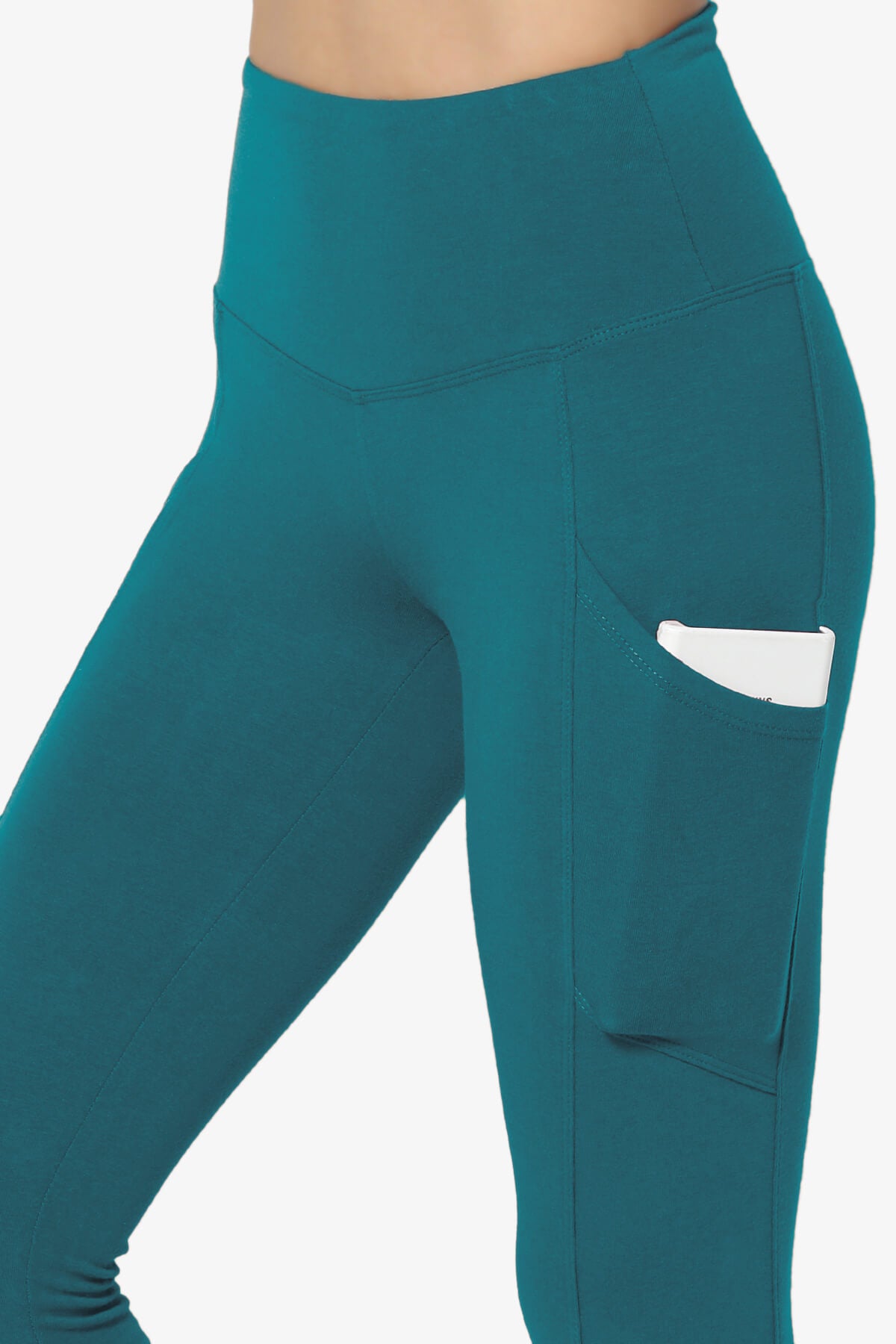 Ansley Luxe Cotton Leggings with Pockets TEAL_5