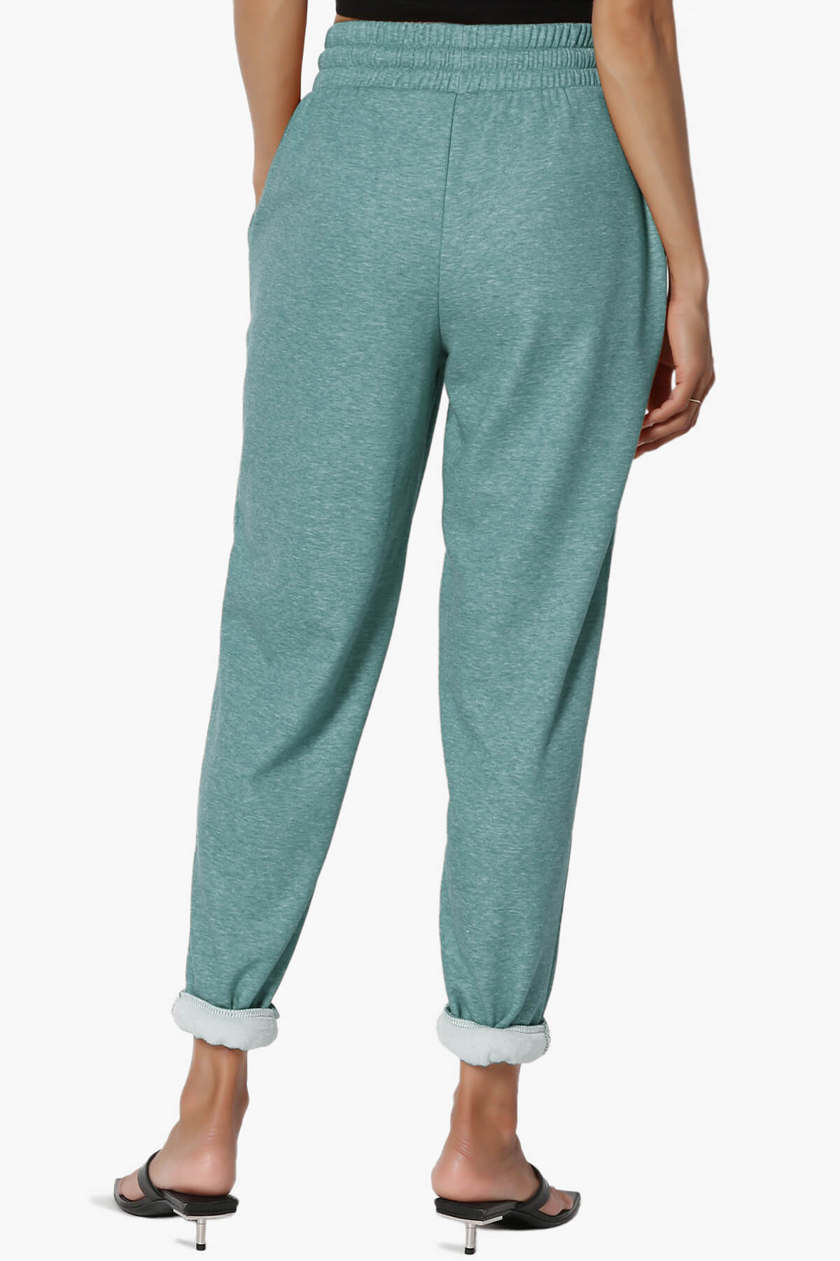 Catcher Melange Fleece Jogger Pants DUSTY TEAL_2