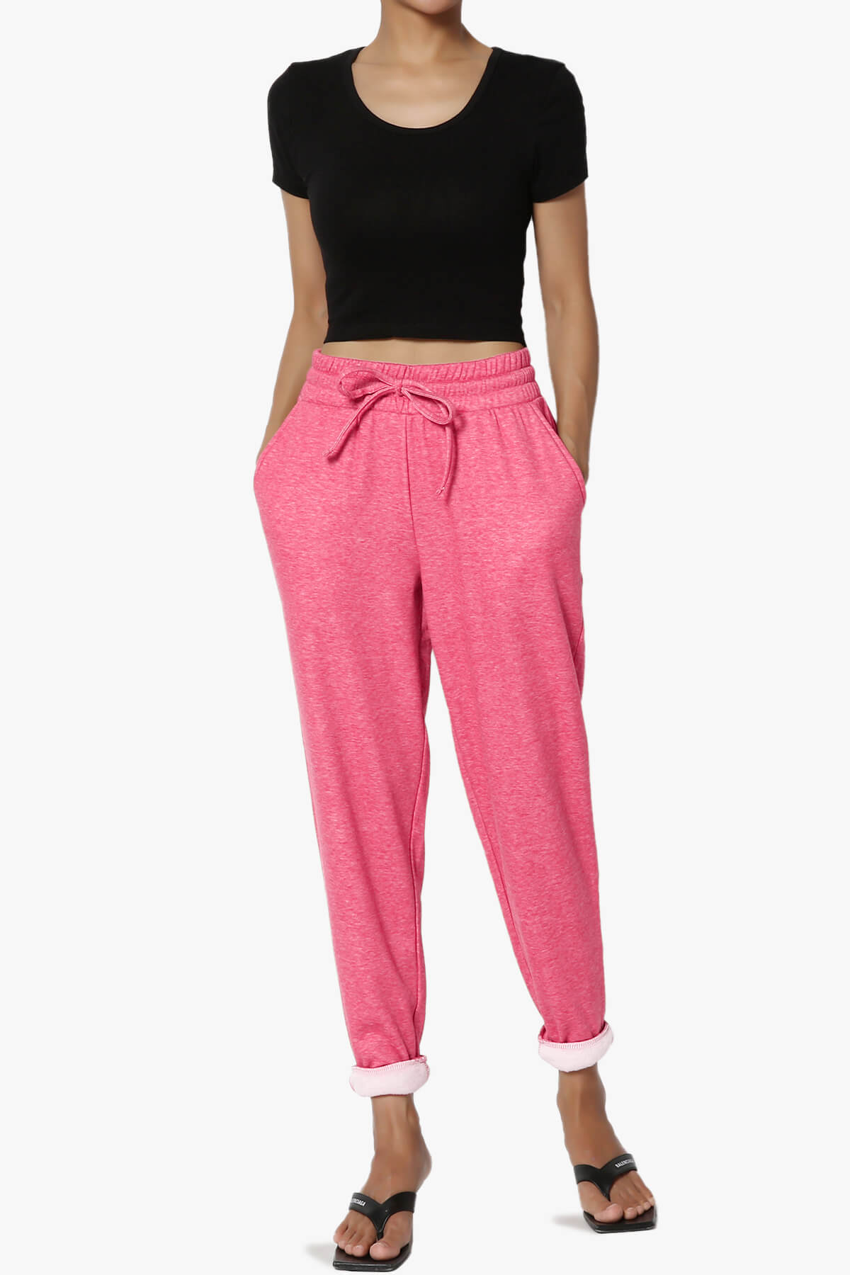 Catcher Melange Fleece Jogger Pants FUCHSIA_6