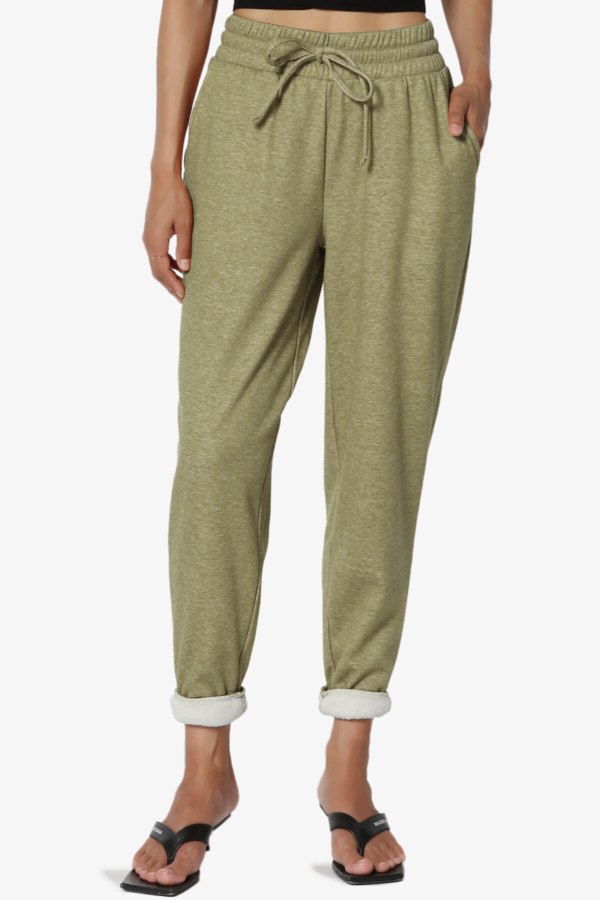 Catcher Melange Fleece Jogger Pants KHAKI GREEN_1