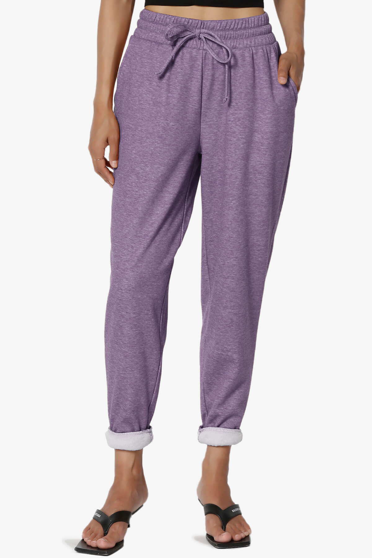 Catcher Melange Fleece Jogger Pants LILAC GREY_1