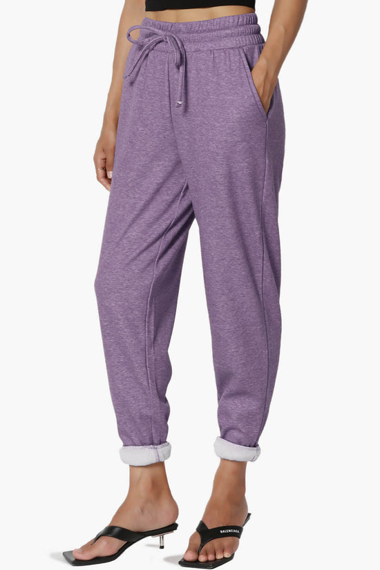 Catcher Melange Fleece Jogger Pants LILAC GREY_3