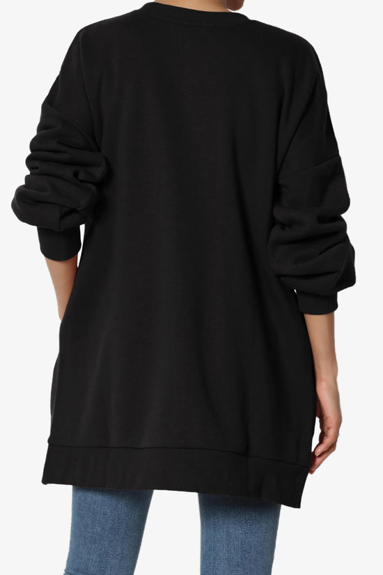 Load image into Gallery viewer, Revel Hi-Low Boyfriend Sweatshirts BLACK_2
