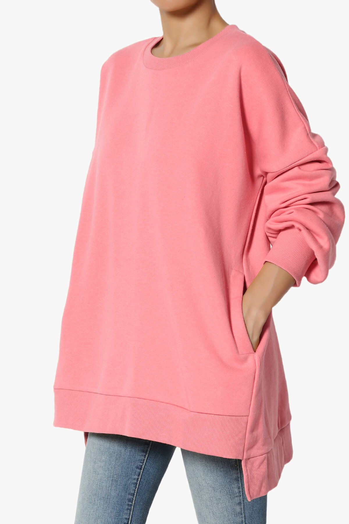 Load image into Gallery viewer, Revel Hi-Low Boyfriend Sweatshirts DESERT ROSE_3
