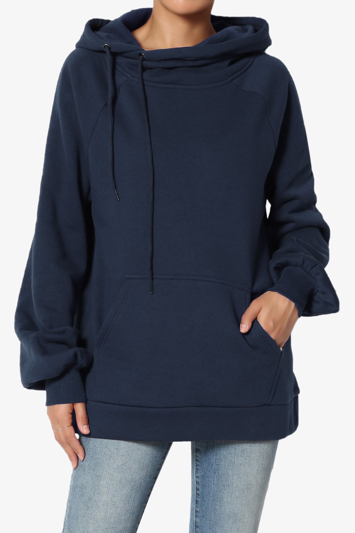 Accie Side Drawstring Hooded Sweatshirts PLUS