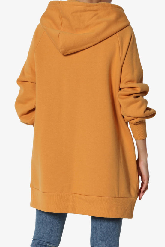 Load image into Gallery viewer, Accie Side Drawstring Hooded Tunic Sweatshirts GOLDEN MUSTARD_2
