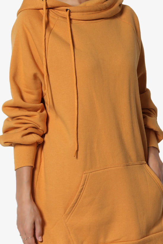 Load image into Gallery viewer, Accie Side Drawstring Hooded Tunic Sweatshirts GOLDEN MUSTARD_5
