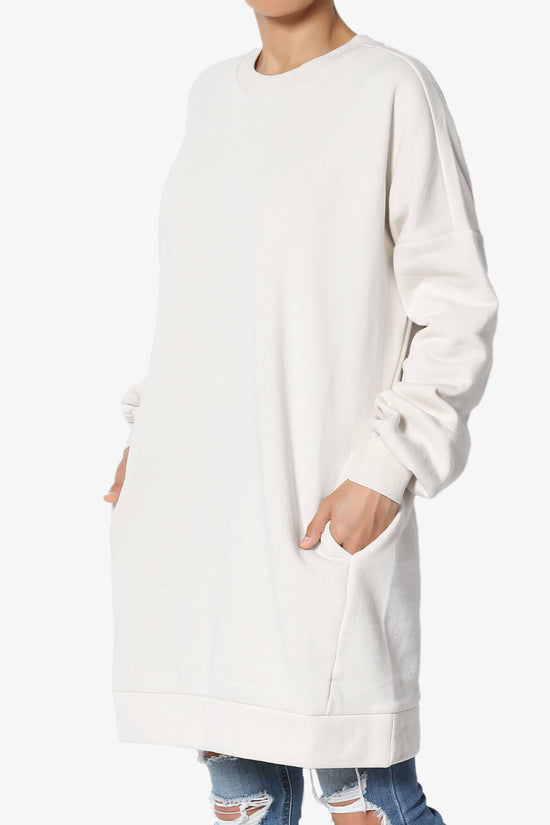 Accie Crew Neck Tunic Sweatshirt BONE_3