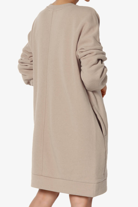 Accie Crew Neck Tunic Sweatshirt LIGHT MOCHA_4