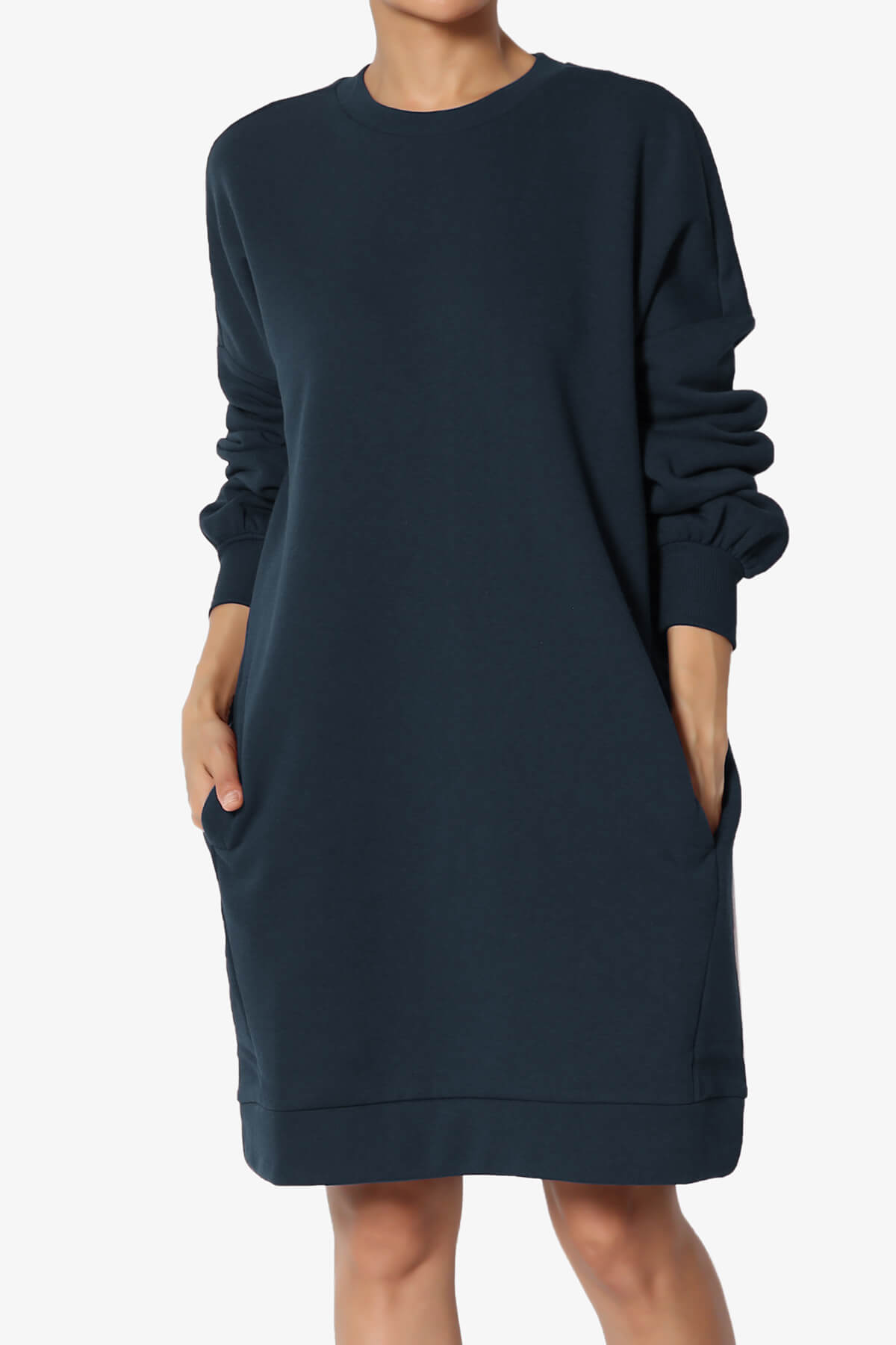 Accie Crew Neck Tunic Sweatshirt NAVY_1