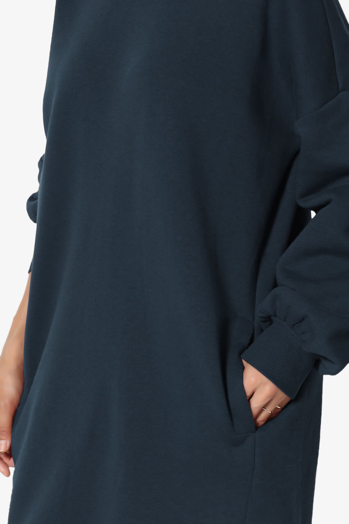 Accie Crew Neck Tunic Sweatshirt NAVY_5