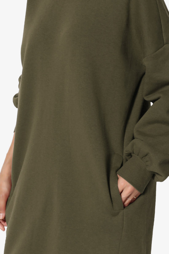 Load image into Gallery viewer, Accie Crew Neck Tunic Sweatshirt OLIVE_5
