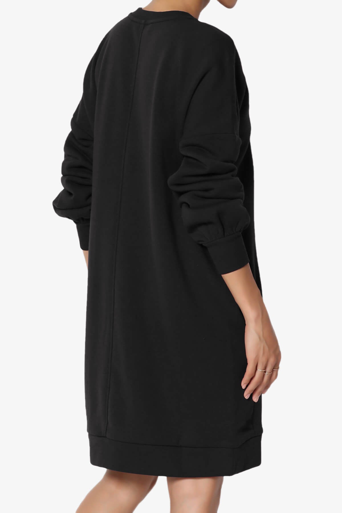 Load image into Gallery viewer, Accie V-Neck Tunic Sweatshirt BLACK_4
