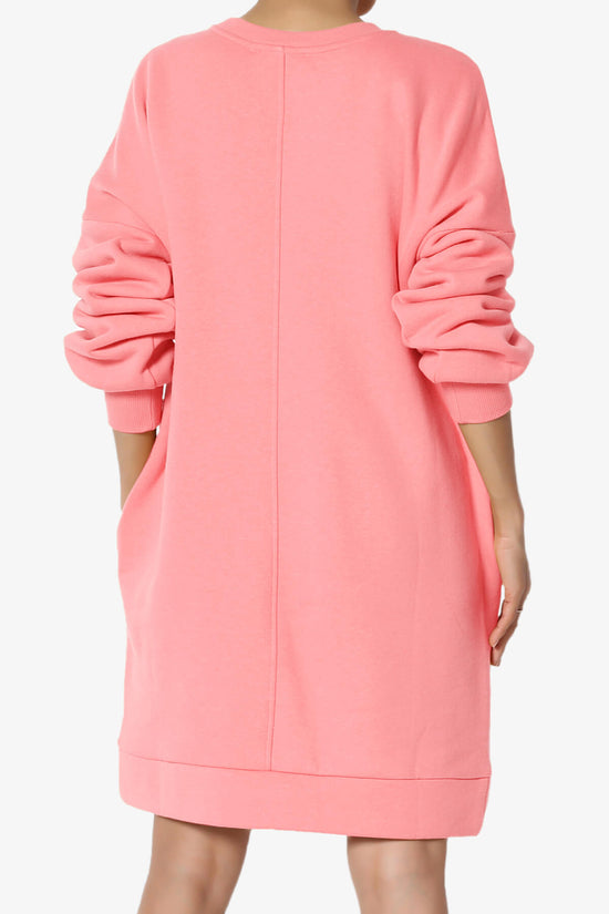 Load image into Gallery viewer, Accie V-Neck Tunic Sweatshirt BRIGHT PINK_2

