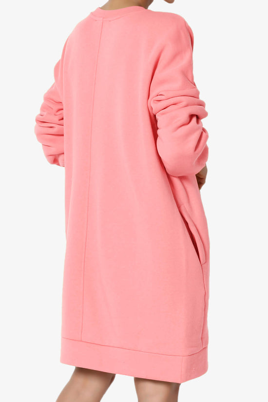 Load image into Gallery viewer, Accie V-Neck Tunic Sweatshirt BRIGHT PINK_4
