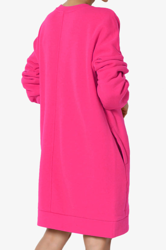Load image into Gallery viewer, Accie V-Neck Tunic Sweatshirt HOT PINK_4
