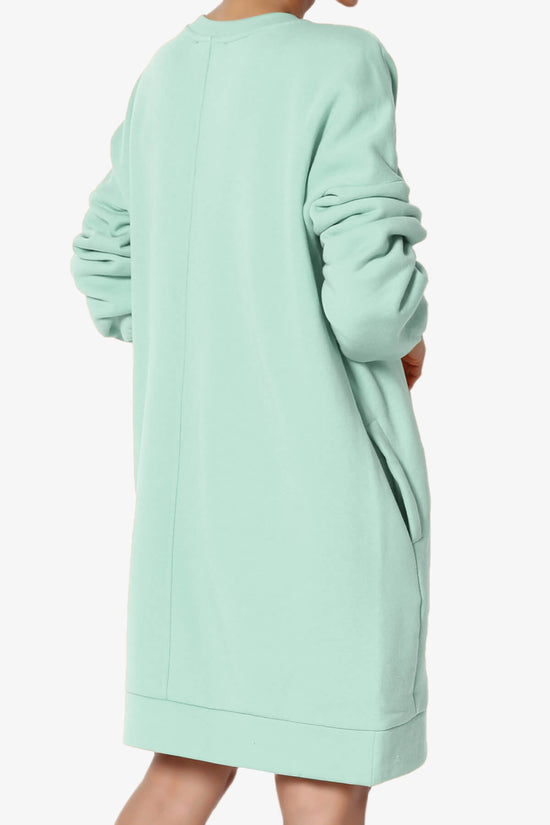 Load image into Gallery viewer, Accie V-Neck Tunic Sweatshirt LIGHT GREEN_4
