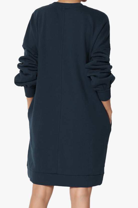 Load image into Gallery viewer, Accie V-Neck Tunic Sweatshirt NAVY_2
