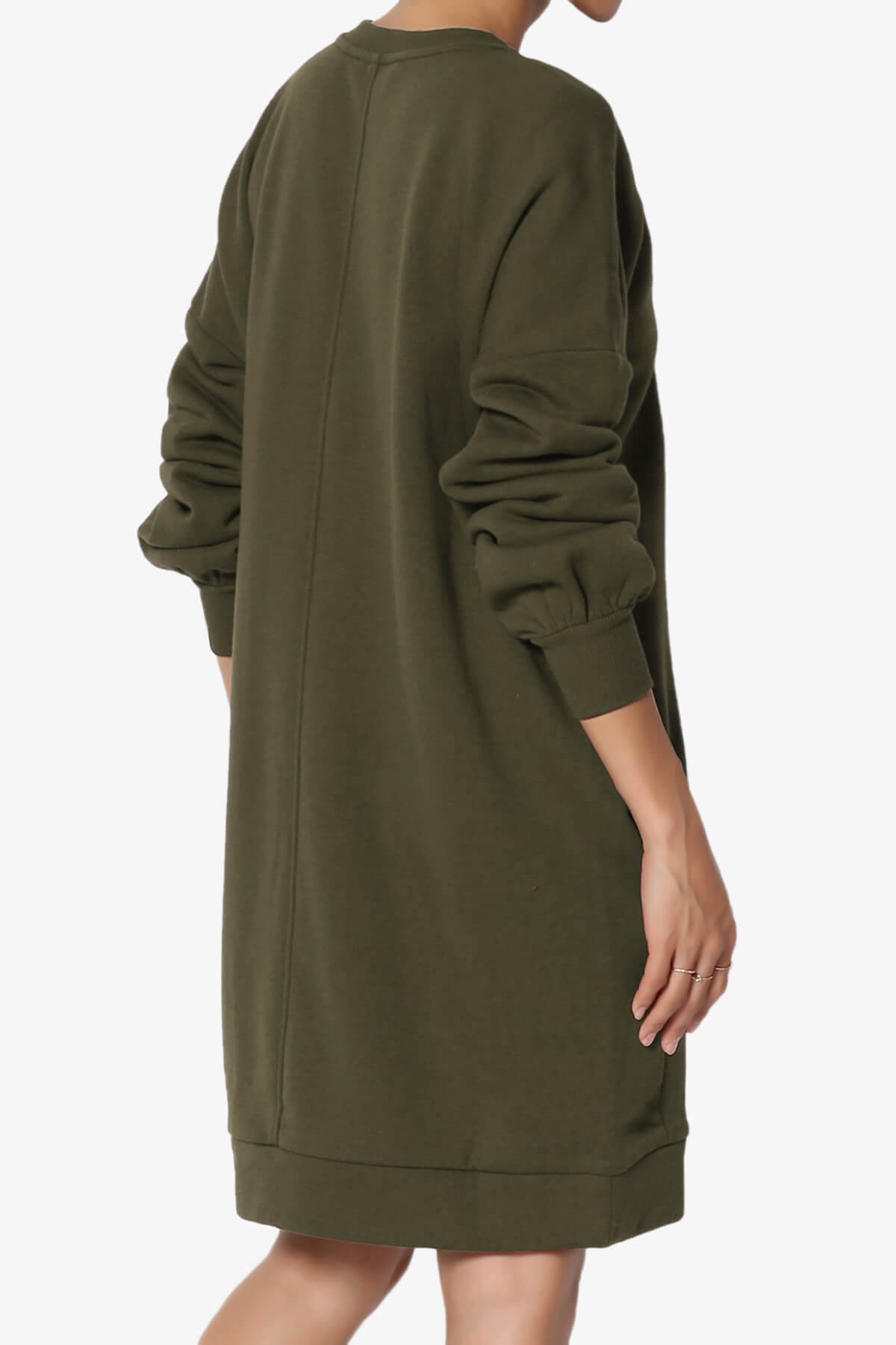 Load image into Gallery viewer, Accie V-Neck Tunic Sweatshirt OLIVE_4
