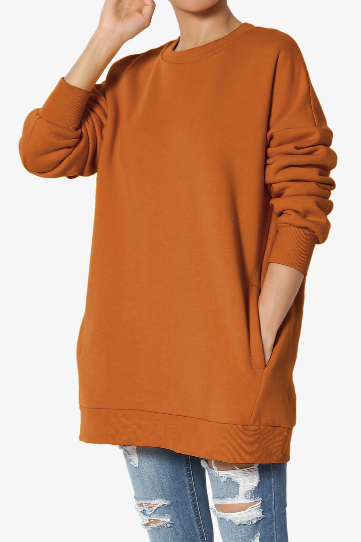Load image into Gallery viewer, Accie Crew Neck Pullover Sweatshirts ALMOND_3
