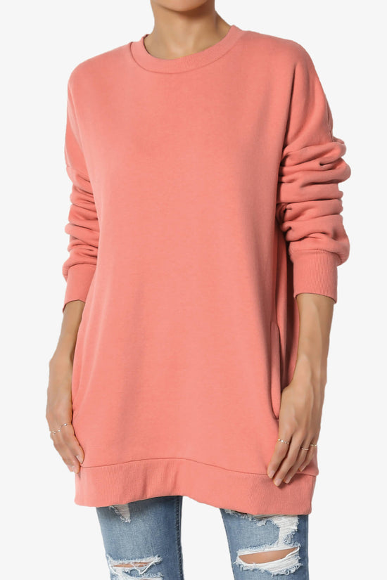 Load image into Gallery viewer, Accie Crew Neck Pullover Sweatshirts ASH ROSE_1
